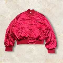 80s90sアメリカ製　Holloway 企業ロゴ ビンテージスタジャン　短丈