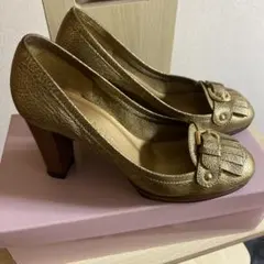 美品　DIANA ダイアナ　ゴールドハク　スムースレザー　23cm