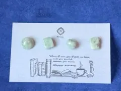 翡翠 原石ピアス ピアス ハンドメイド 鉱石 天然石 宝石