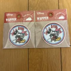 ミッキー：ワッペンヴィンテージ風　2個