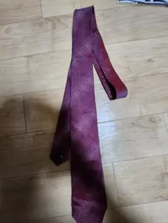 ck バーガンディ ドットパターン ネクタイ