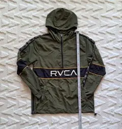 RVCA★M★カーキ★ハーフジップアノラック