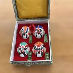 中国京劇臉譜 京劇面 ミニチュアお面 12個セット 伝統工芸品 2ケース