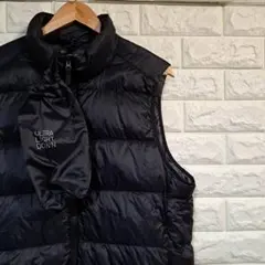 [UNIQLO] ウルトラライトダウンベスト 袋付 [ブラック]L-92189
