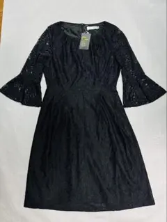 週末セールlace ladies ワンピース 黒 XL 未使用品　総レース