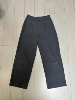 UNIQLO タックワイドパンツ　レディースグレーM
