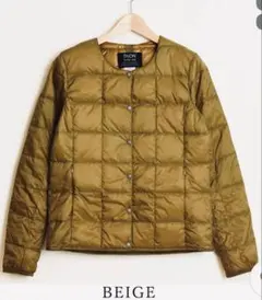 TAION ダウンジャケット ベージュMサイズ新品未使用