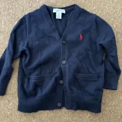 18M ラルフローレン　ネイビー Vネックカーディガン