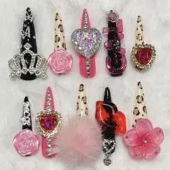 キッズネイルチップ　スーパーロング　KOGYARU コギャルネイル