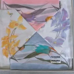 renoma 花柄ハンカチ 4枚セット