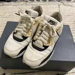 NIKE エアマックス 90 ホワイト/ブラック/ゴールド US9