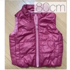 UNIQLObaby ダウンベスト ピンク ベビー服 春 秋 羽織り80cm