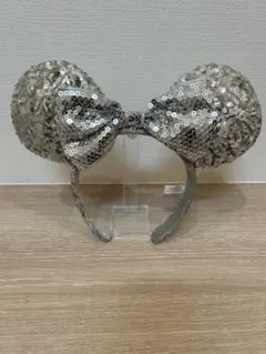 ディズニーミニーカチューシャシルバー スパンコール