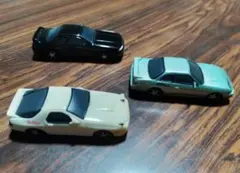頭文字D シルビアS13 & RX-7 FC3S & R32 ミニカー 3台