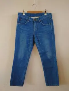 Lee　リー　レディース　デニム　S　日本製 ブルー ※ボタン傾きあり