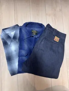 FB.county ウールシャツ　デニム　セット‼️ FB.county ウールシャツ デニム セット‼️ - メルカリ
