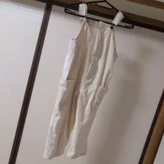 アイボリー コーデュロイ オーバーオール