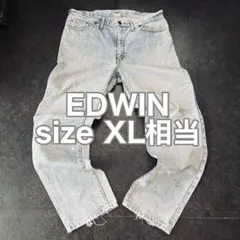 【希少サイズ】 EDWIN メンズ　大きめサイズ　ダメージジーンズブルージーンズ