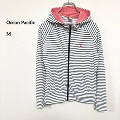 Ocean Pacific OP 長袖ジップパーカー ボーダー M e701のサムネイル