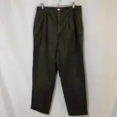 B-517 トミーヒルフィガー チノパン ツータックパンツ 刺繍 W32 メンズ