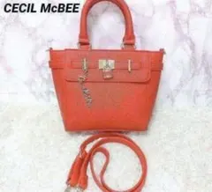 【ラスト１点】セシルマクビー　2WAY ショルダーバッグ　ハンドバッグ　レッド