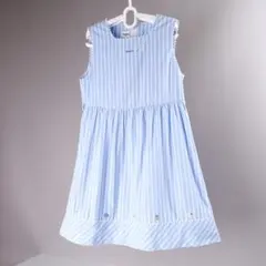 【美品】ファミリア ストライプ ワンピース 120 夏のお教室やピアノに◎