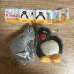 PINGUのぬいぐるみ めそめそピングー ロビ 2体セット ガチャガチャ