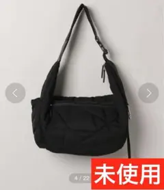 【JEANASIS】未使用WEB限定キルティングナイロンボディバッグブラックのサムネイル