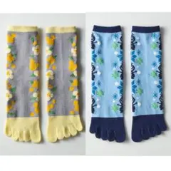 ディズニー　5本指ソックス　アナ雪オラフ　ミッキー 2足セット