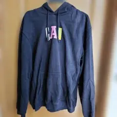 GAP パーカー ブラック マルチカラーロゴ
