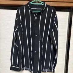K*i様 黒と白のストライプ シャツ 4XL