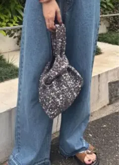 CIAOPANIC TYPY カラビナ付きスパンコールbag グレー