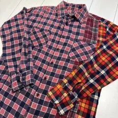 ブランド古着！R.H. VINTAGE ビンテージ リメイク プリントネルシャツのサムネイル