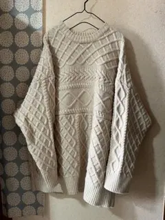 セレクトモカ　オーバーサイズニット　ベージュ　F