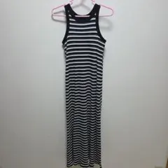 カップ付き☆ノースリーブボーダーワンピース Mサイズ