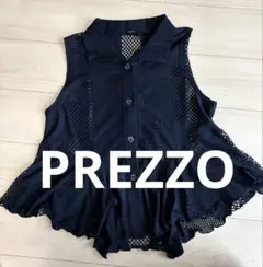 PREZZOノースリーブ チュニック濃紺色M-Lベスト羽織のサムネイル