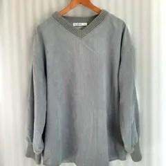 【 Cutie Blonde 】Vネック 長袖 カットソー グリーン Ｌ