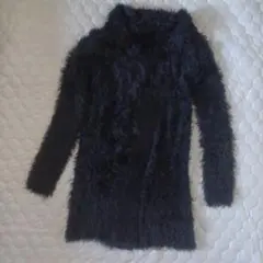 DURAS 黒 ファーコート Sサイズ