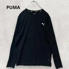 PUMA 綿100% 長袖 Tシャツ M 黒 オールシーズン スポーツMIX