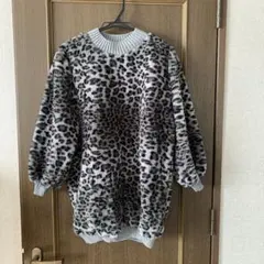 豹柄あったかもこもこトレーナー