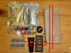 アイシングジェル グリッター ヘア用ネイル用 金粉 銀粉 ハンドメイド セット