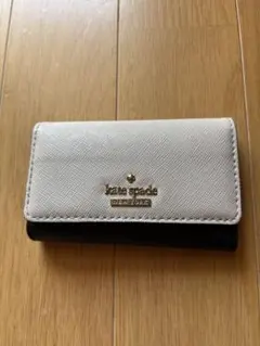 kate spade キーケース ホワイト/ブラック