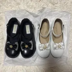 GLOGEOUS Brofitter 子供靴 キッズ リボン 18cm 2足売り