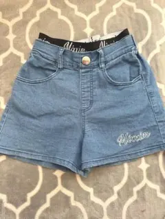 140 Mixxim デニムブルー ハーフパンツ、デニムショートパンツ　女の子