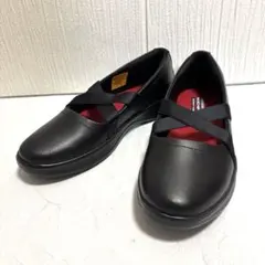 【新品未使用】スケッチャーズ ブラック ストラップ フラットシューズ25.5cm