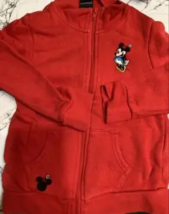 BABYDOLL ミニーマウス パーカー トレーナー ジップ付 フード無 110