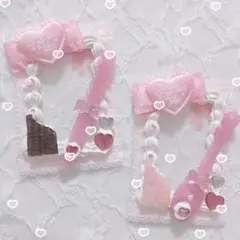 ♡バレンタイン♡ホイップデコ硬質トレカケースペア2点セット♡