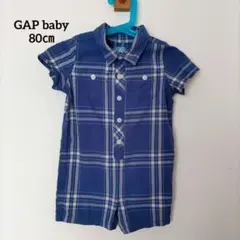 GAP baby チェック柄ロンパース 80cm