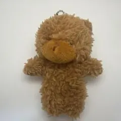 茶色いクマ型マスコット 約10cm キーチェーン付き