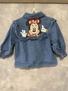 ミニーマウス デニムトップス ジャケット 100cm【お揃いコーデあり】